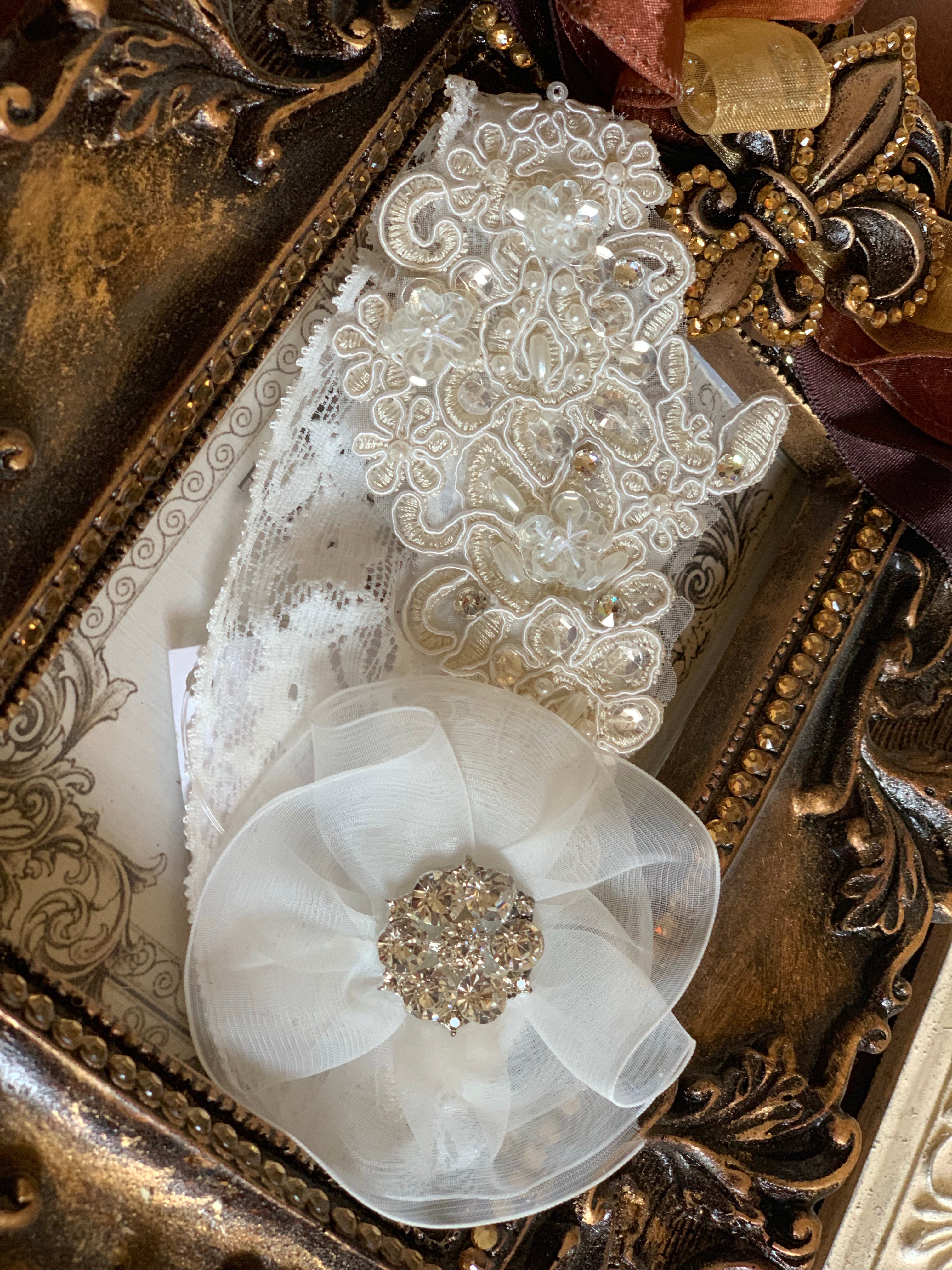 Lace and Stone Headband